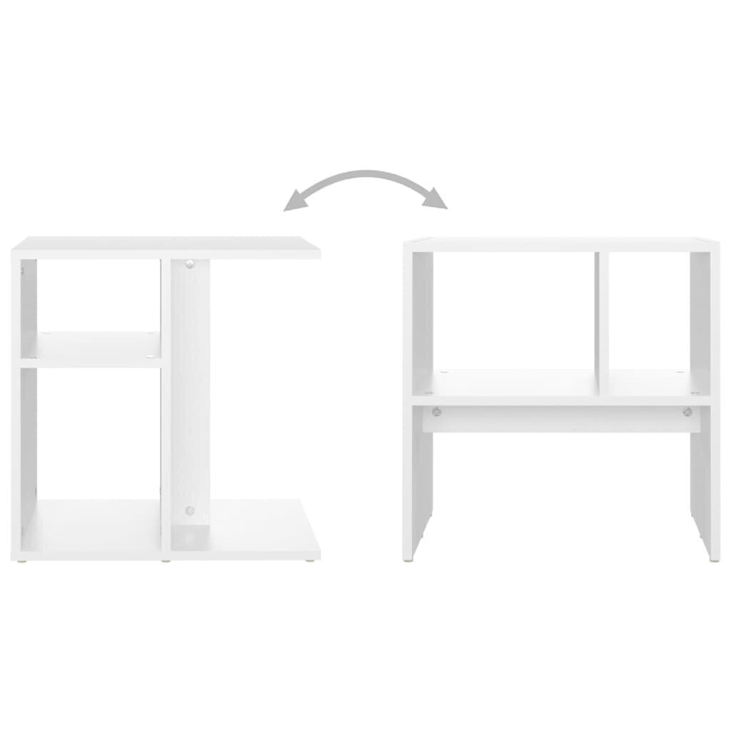 vidaXL Sivupöytä valkoinen 50x30x50 cm lastulevy hinta ja tiedot | Sohvapöydät | hobbyhall.fi