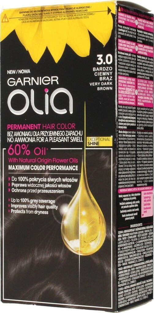 Garnier Olia-hiusväri, 3.0 hinta ja tiedot | Hiusvärit | hobbyhall.fi