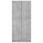 vidaXL Vaatekaappi betoninharmaa 82,5x51,5x180 cm lastulevy hinta ja tiedot | Kaapit | hobbyhall.fi