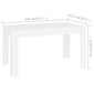 vidaXL Ruokapöytä valkoinen 140x74,5x76 cm tekninen puu hinta ja tiedot | Ruokapöydät | hobbyhall.fi