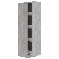 vidaXL Apteekkarinkaappi betoninharmaa 30x42,5x150 cm lastulevy hinta ja tiedot | Olohuoneen kaapit ja lipastot | hobbyhall.fi