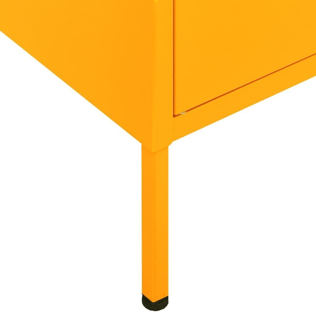 vidaXL Varastokaappi sinapinkeltainen 80x35x101,5 cm teräs hinta ja tiedot | Olohuoneen kaapit ja lipastot | hobbyhall.fi