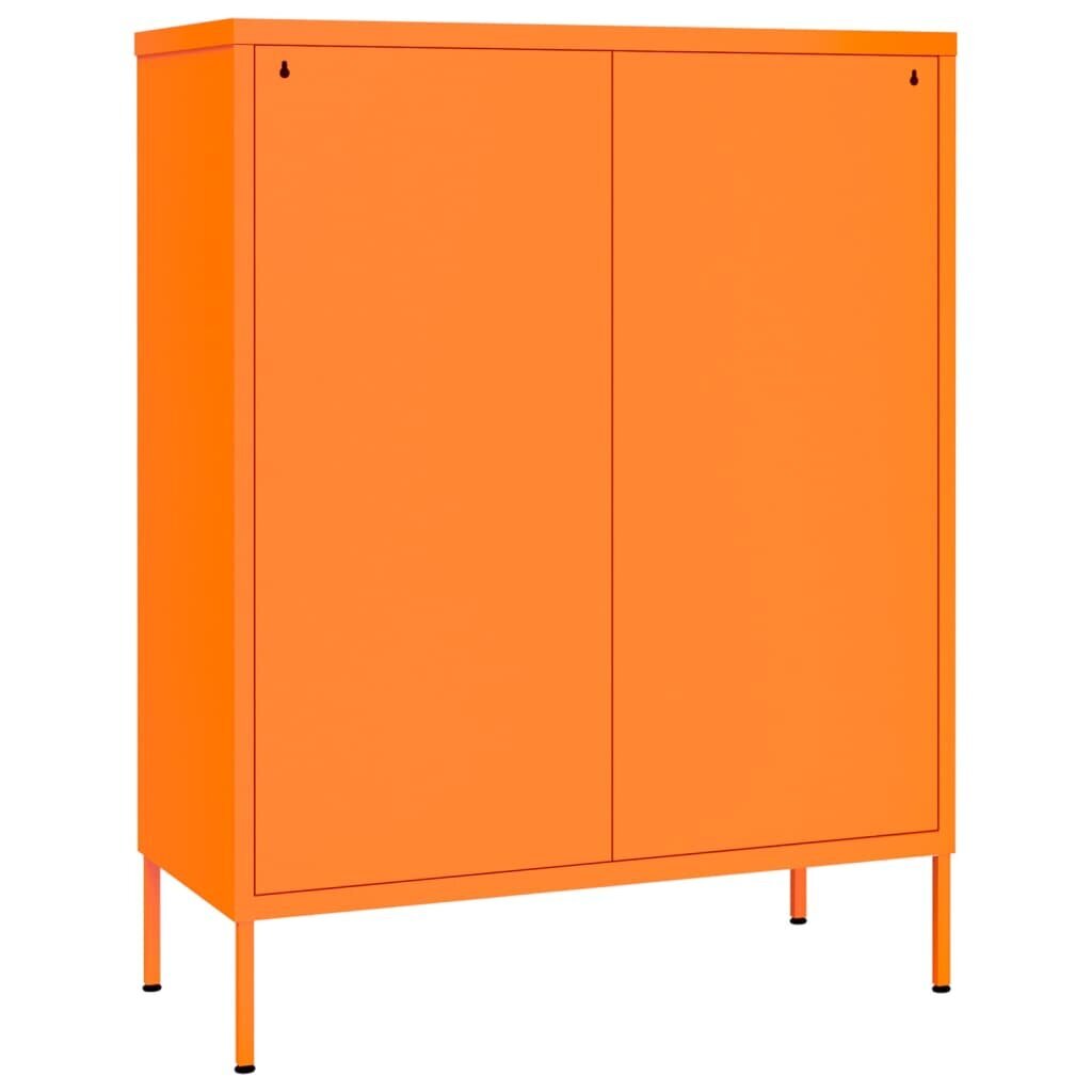 vidaXL Lipasto oranssi 80x35x101,5 cm teräs hinta ja tiedot | Olohuoneen kaapit ja lipastot | hobbyhall.fi