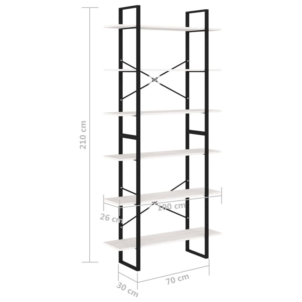 vidaXL Korkea kaappi valkoinen 100x30x210 cm täysi mänty hinta ja tiedot | Hyllyt | hobbyhall.fi