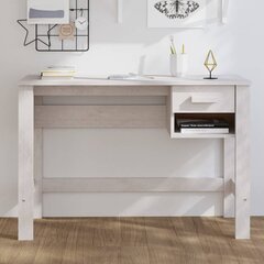 vidaXL Pöytä HAMAR valkoinen 110x40x75 cm täysi mänty hinta ja tiedot | Tietokonepöydät ja työpöydät | hobbyhall.fi
