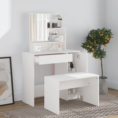 VidaXL Peilipöytä valkoinen 86,5x35x136 cm hinta ja tiedot | Peilipöydät | hobbyhall.fi