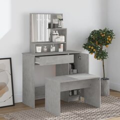 VidaXL Peilipöytä betoninharmaa 86,5x35x136 cm hinta ja tiedot | Peilipöydät | hobbyhall.fi