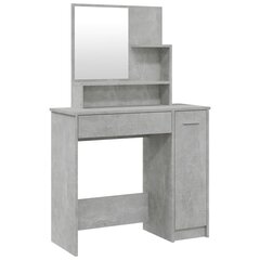 VidaXL Peilipöytä betoninharmaa 86,5x35x136 cm hinta ja tiedot | Peilipöydät | hobbyhall.fi