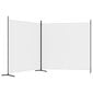 vidaXL 2-paneelinen Tilanjakaja valkoinen 348x180 cm kangas hinta ja tiedot | Sermit ja tilanjakajat | hobbyhall.fi