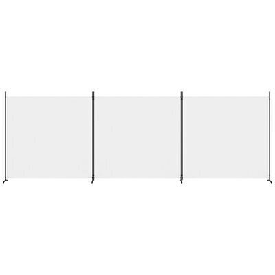 vidaXL 3-paneelinen Tilanjakaja valkoinen 525x180 cm kangas hinta ja tiedot | Sermit ja tilanjakajat | hobbyhall.fi