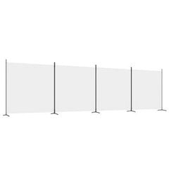 vidaXL 4-paneelinen Tilanjakaja valkoinen 698x180 cm kangas hinta ja tiedot | Sermit ja tilanjakajat | hobbyhall.fi