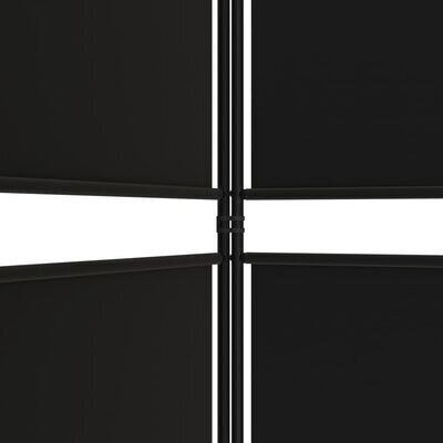 vidaXL 4-Paneelinen Tilanjakaja musta 200x200 cm kangas hinta ja tiedot | Sermit ja tilanjakajat | hobbyhall.fi