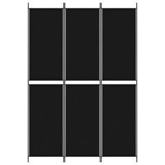 vidaXL 3-paneelinen Tilanjakaja musta 150x220 cm kangas hinta ja tiedot | Sermit ja tilanjakajat | hobbyhall.fi