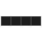 vidaXL 4-paneelinen Tilanjakaja musta 698x180 cm kangas hinta ja tiedot | Sermit ja tilanjakajat | hobbyhall.fi