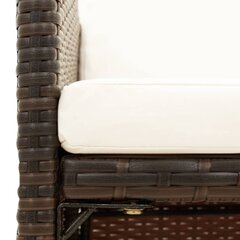 vidaXL Puutarhatuolit tyynyillä 4 kpl polyrottinki ruskea hinta ja tiedot | Puutarhatuolit | hobbyhall.fi