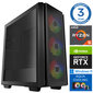 INTOP AQUA Ryzen 5 7600X 16GB DDR5 2TB SSD M.2 NVME RTX3050 6GB WIN11 hinta ja tiedot | Pöytätietokoneet | hobbyhall.fi