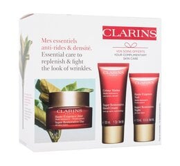 Clarins setti naisille: Elvyttävä päivävoide, 50 ml + Elvyttävä yövoide, 15 ml + Elvyttävä käsivoide, 30 ml hinta ja tiedot | Kasvovoiteet | hobbyhall.fi