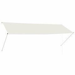 vidaXL Sisäänkelattava markiisi 350x150 cm kerma hinta ja tiedot | Aurinkovarjot ja markiisit | hobbyhall.fi