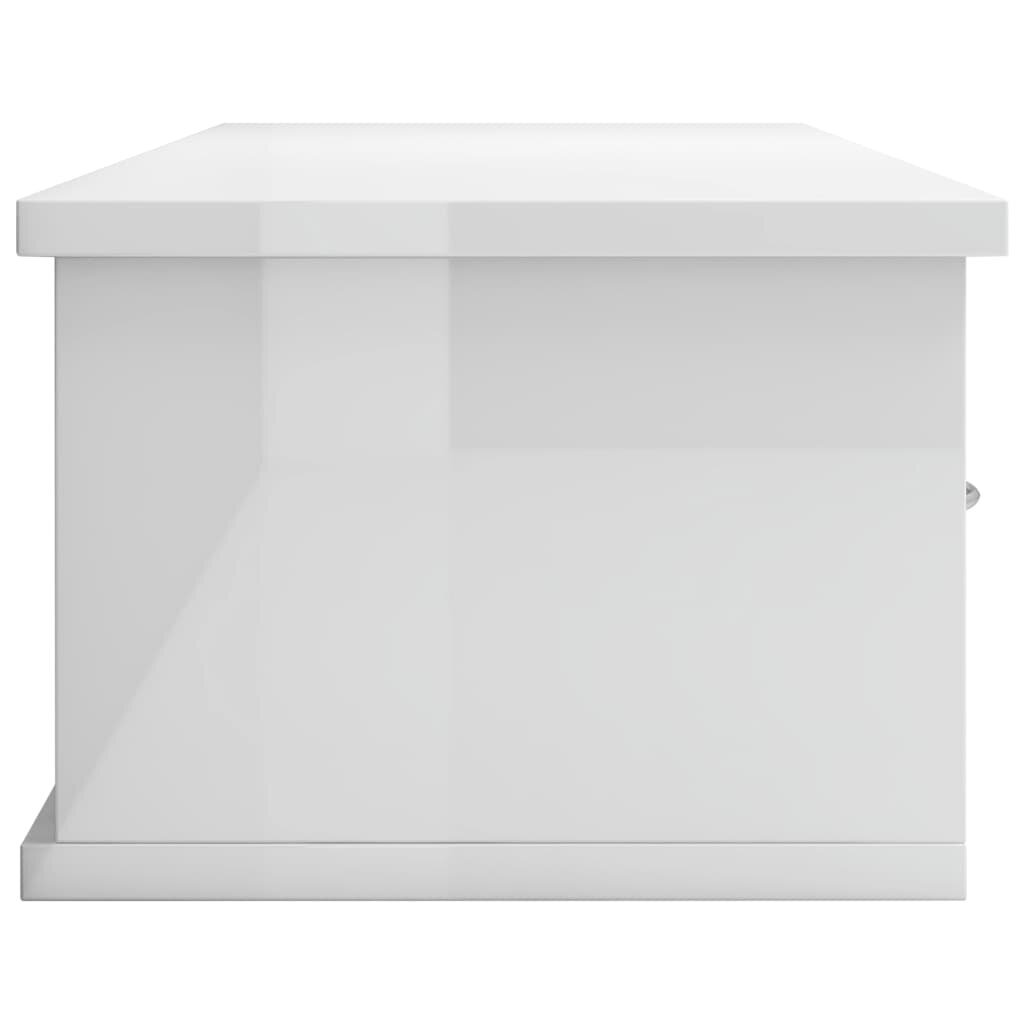 vidaXL Seinälaatikkohylly korkeak. valkoinen 88x26x18,5 cm lastulevy hinta ja tiedot | Hyllyt | hobbyhall.fi