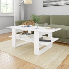 vidaXL Sohvapöytä korkeakiilto valkoinen 110x55x42 cm lastulevy hinta ja tiedot | Sohvapöydät | hobbyhall.fi