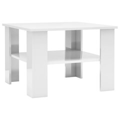 vidaXL Sohvapöytä korkeakiilto valkoinen 60x60x42 cm lastulevy hinta ja tiedot | Sohvapöydät | hobbyhall.fi