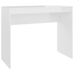 vidaXL Työpöytä korkeakiilto valkoinen 90x40x72 cm tekninen puu hinta ja tiedot | Tietokonepöydät ja työpöydät | hobbyhall.fi