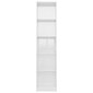 vidaXL 5-tasoinen kirjahylly korkeak. valkoinen 40x24x175 cm lastulevy hinta ja tiedot | Hyllyt | hobbyhall.fi