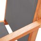 vidaXL Puutarhatuoli jalkatuella harmaa eukalyptuspuu ja textilene hinta ja tiedot | Puutarhatuolit | hobbyhall.fi