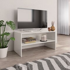vidaXL TV-taso korkeakiilto valkoinen 80x40x40 cm lastulevy hinta ja tiedot | TV-tasot | hobbyhall.fi
