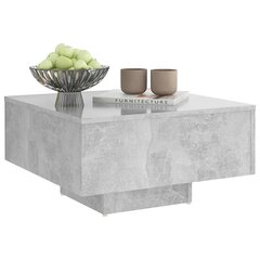 vidaXL Sohvapöytä betoninharmaa 60x60x31,5 cm lastulevy hinta ja tiedot | Sohvapöydät | hobbyhall.fi