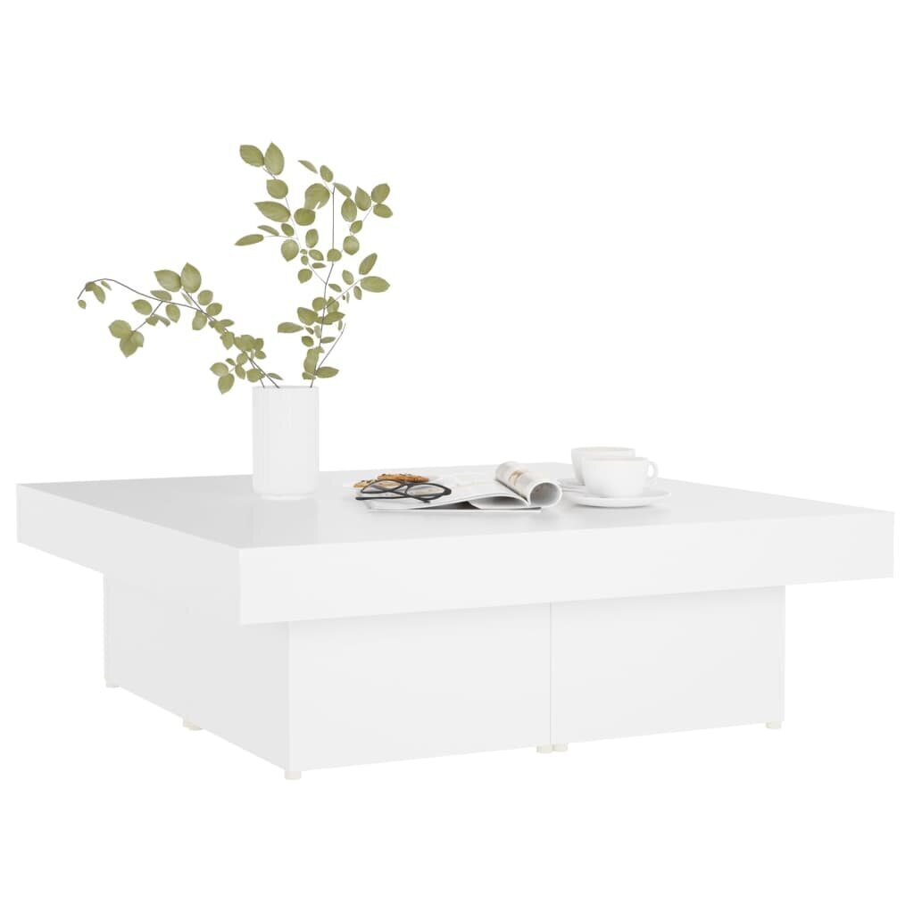 vidaXL Sohvapöytä valkoinen 90x90x28 cm lastulevy hinta ja tiedot | Sohvapöydät | hobbyhall.fi