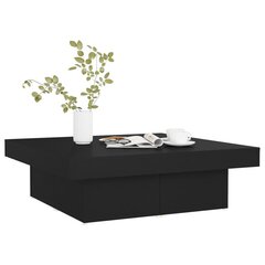vidaXL Sohvapöytä musta 90x90x28 cm lastulevy hinta ja tiedot | Sohvapöydät | hobbyhall.fi