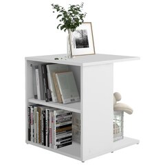 vidaXL Sivupöytä valkoinen 45x45x48 cm lastulevy hinta ja tiedot | Sohvapöydät | hobbyhall.fi