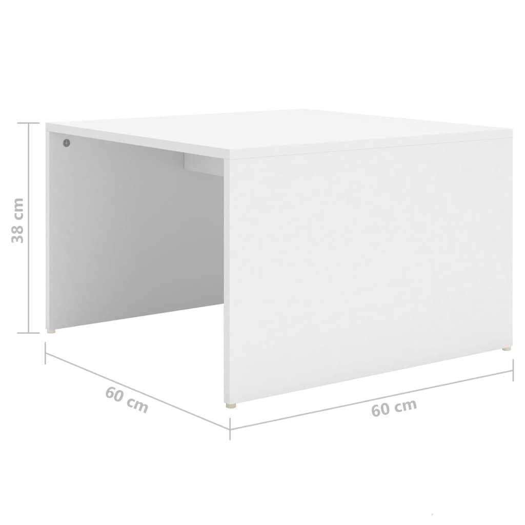 vidaXL 3-osainen Sohvapöytäsarja valkoinen 60x60x30 cm lastulevy hinta ja tiedot | Sohvapöydät | hobbyhall.fi