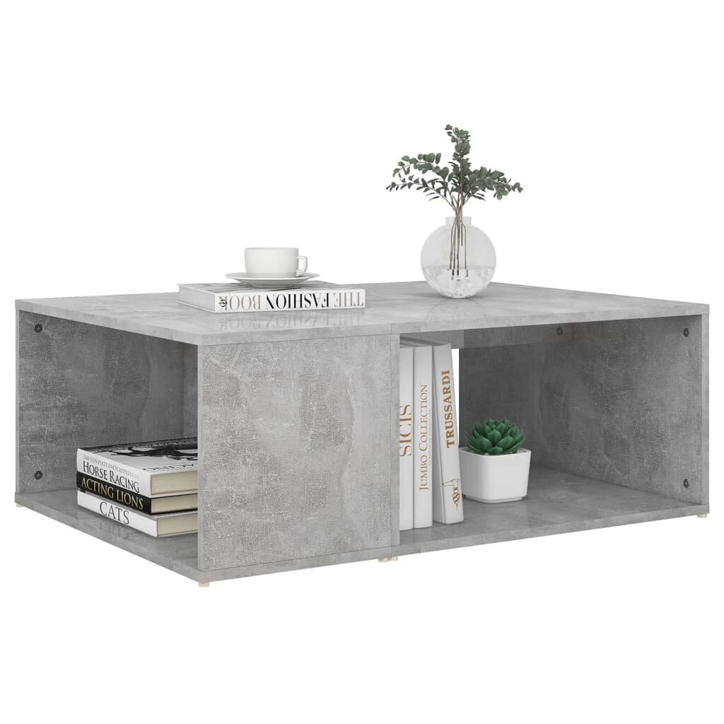 vidaXL Sohvapöytä betoninharmaa 90x67x33 cm lastulevy hinta ja tiedot | Sohvapöydät | hobbyhall.fi