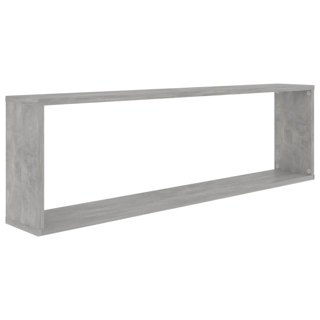 vidaXL Kuutioseinähyllyt 4 kpl betoninharmaa 100x15x30 cm lastulevy hinta ja tiedot | Hyllyt | hobbyhall.fi