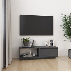 vidaXL TV-taso harmaa 110x30x33,5 cm täysi mänty hinta ja tiedot | TV-tasot | hobbyhall.fi