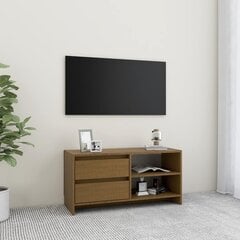 vidaXL TV-taso hunajanruskea 80x31x39 cm täysi mänty hinta ja tiedot | TV-tasot | hobbyhall.fi