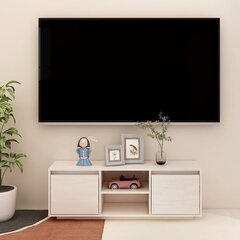 vidaXL TV-taso valkoinen 110x30x40 cm täysi mänty hinta ja tiedot | TV-tasot | hobbyhall.fi