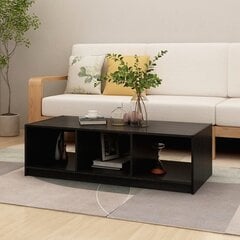 vidaXL Sohvapöytä musta 110x50x34 cm täysi mänty hinta ja tiedot | Sohvapöydät | hobbyhall.fi