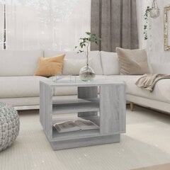 vidaXL Sohvapöytä harmaa Sonoma 55x55x43 cm lastulevy hinta ja tiedot | Sohvapöydät | hobbyhall.fi