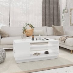 vidaXL Sohvapöytä korkeakiilto valkoinen 102x55x43 cm lastulevy hinta ja tiedot | Sohvapöydät | hobbyhall.fi