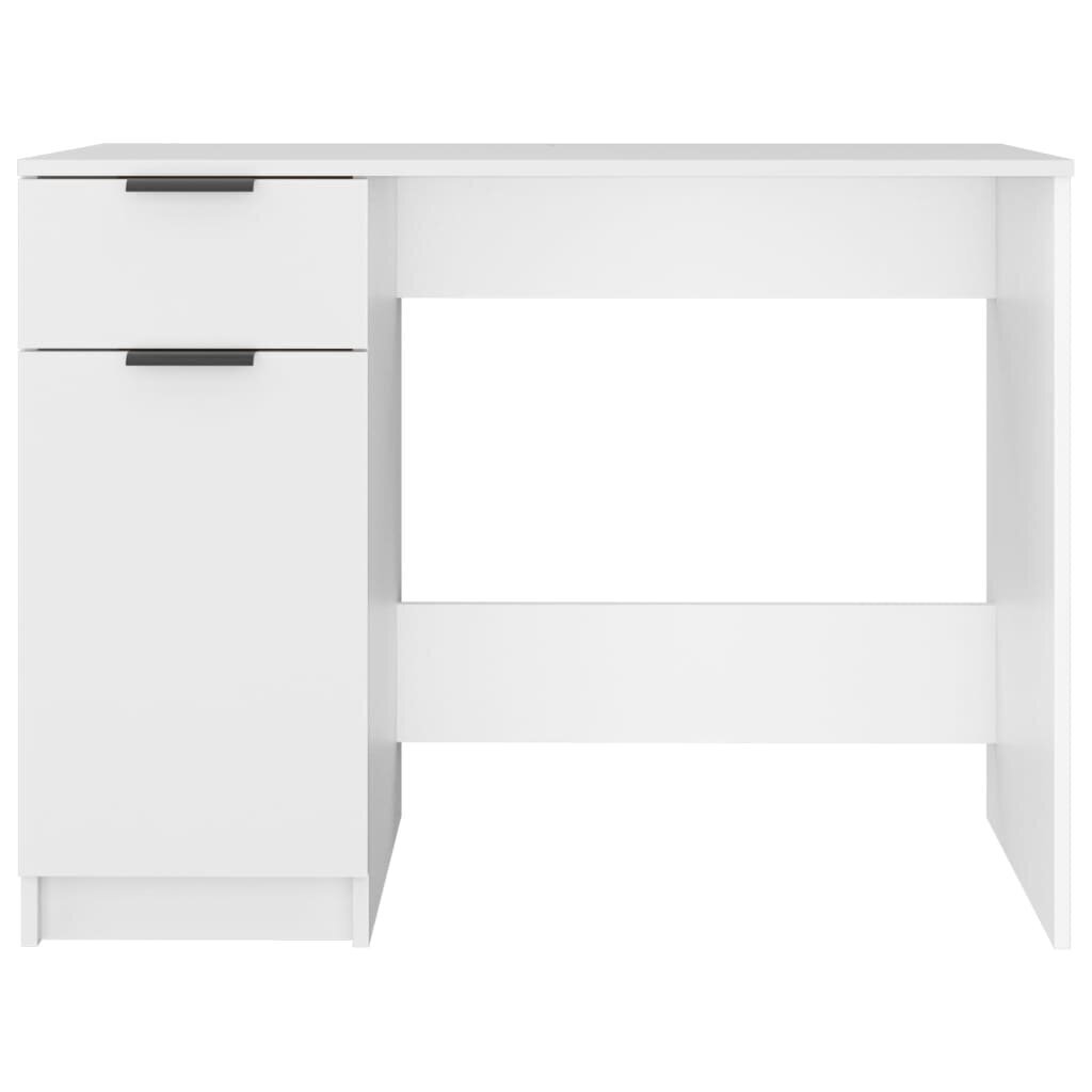 vidaXL Työpöytä valkoinen 100x50x75 cm tekninen puu hinta ja tiedot | Tietokonepöydät ja työpöydät | hobbyhall.fi