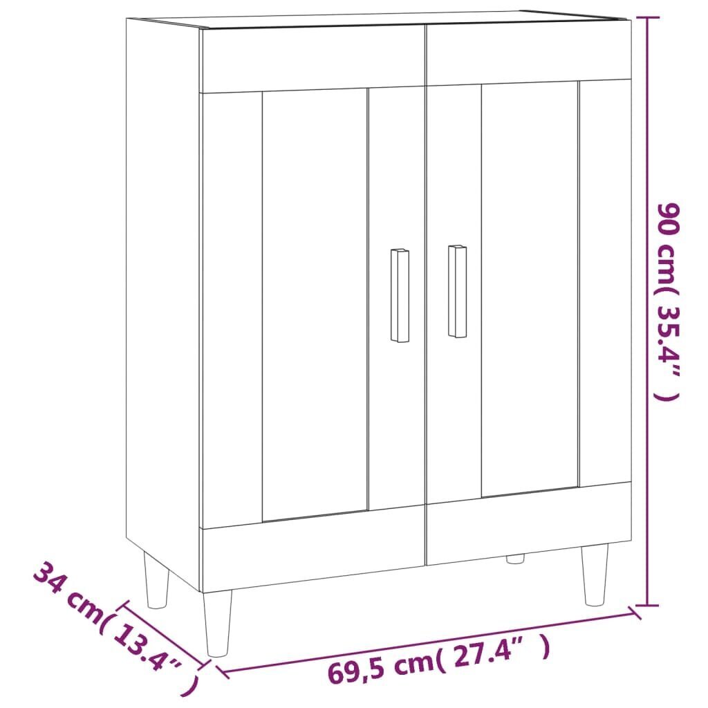 vidaXL Senkki betoninharmaa 69,5x34x90 cm tekninen puu hinta ja tiedot | Olohuoneen kaapit ja lipastot | hobbyhall.fi