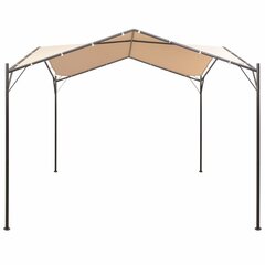 vidaXL Huvimaja/paviljonki 4x4 teräs Beige hinta ja tiedot | Puutarhapaviljongit | hobbyhall.fi