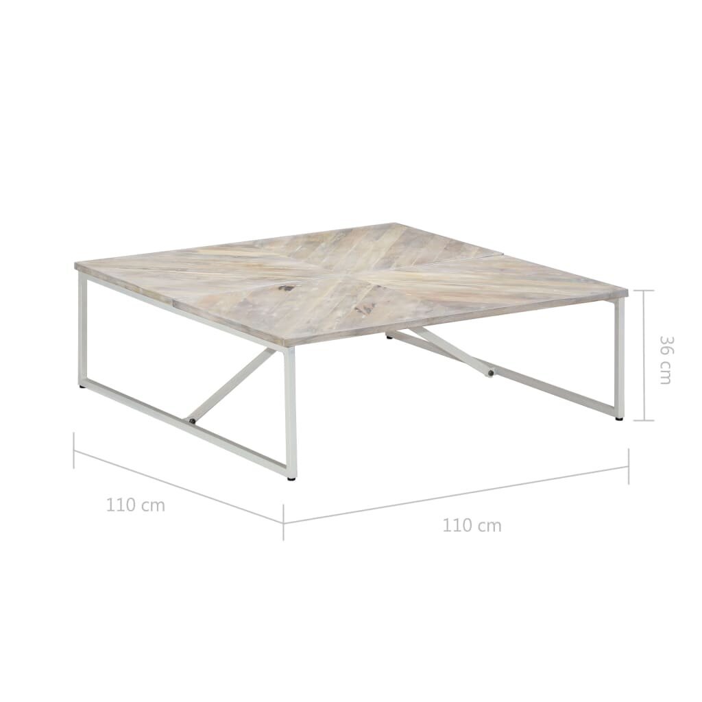 vidaXL Sohvapöytä 110x110x36 cm mangopuu hinta ja tiedot | Sohvapöydät | hobbyhall.fi