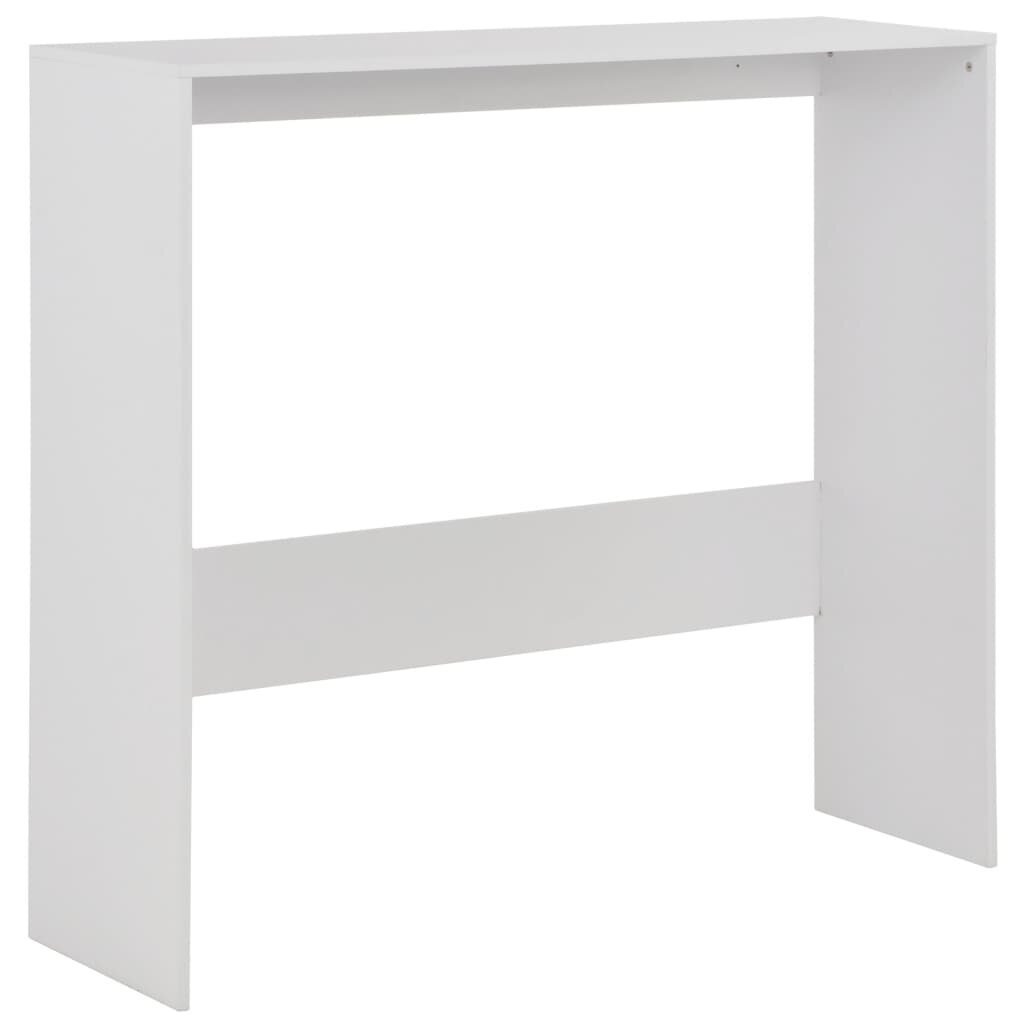 vidaXL Baaripöytä kahdella pöytätasolla valkoinen 130x40x120 cm hinta ja tiedot | Ruokapöydät | hobbyhall.fi