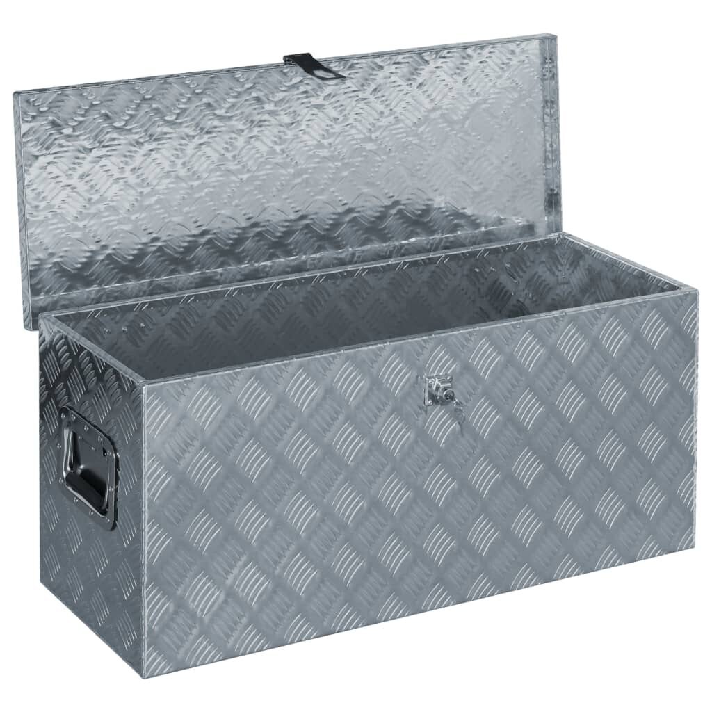 vidaXL Alumiinilaatikko 90,5x35x40 cm hopea hinta ja tiedot | Työkalupakit ja muu työkalujen säilytys | hobbyhall.fi