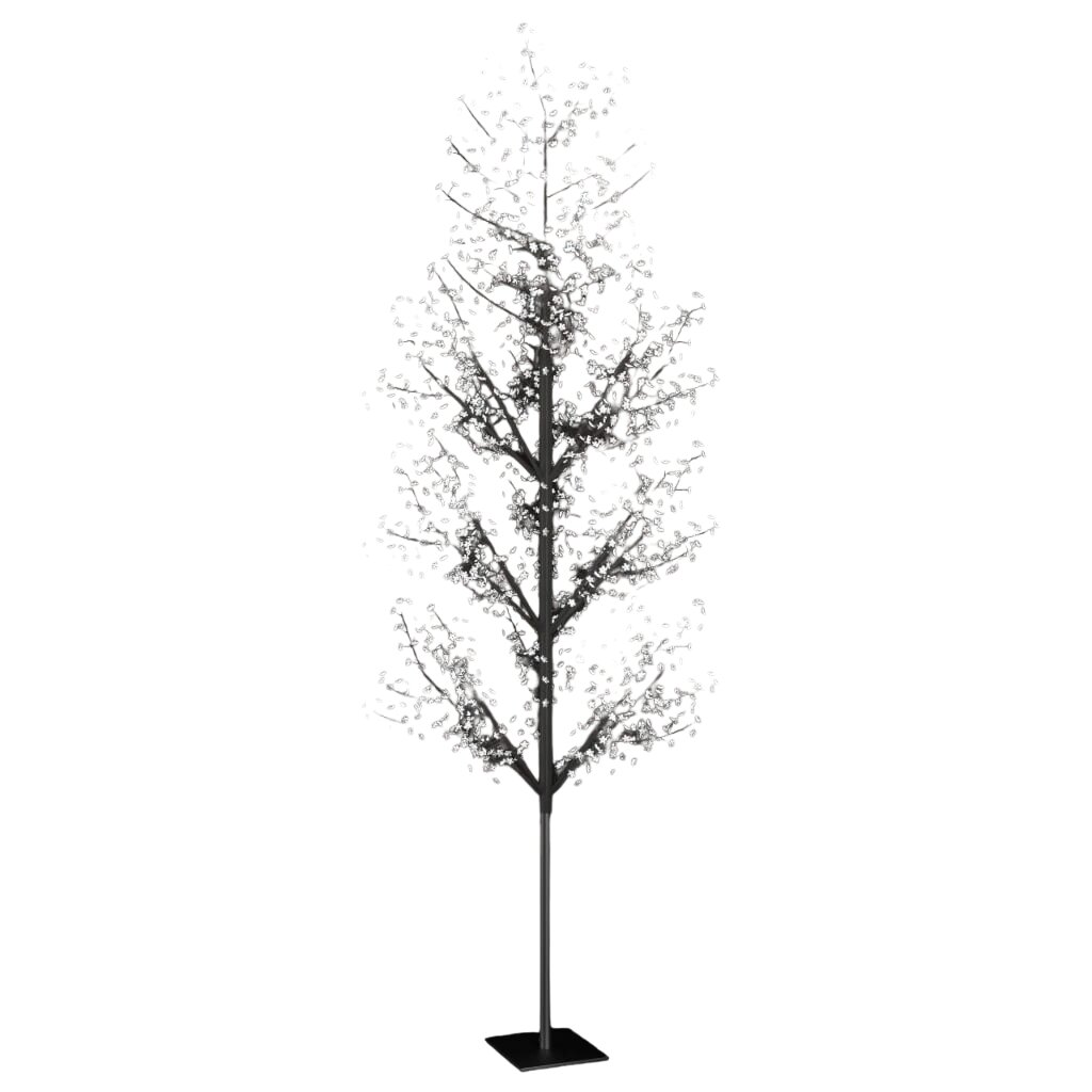 vidaXL Joulukuusi 1 200 kylmän valkoista LED-valoa kirsikankukka 400cm hinta ja tiedot | Joulukoristeet | hobbyhall.fi