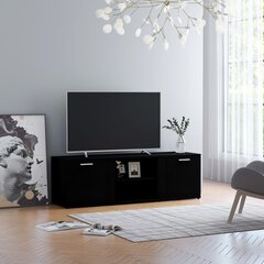 vidaXL TV-taso musta 120x34x37 cm lastulevy hinta ja tiedot | TV-tasot | hobbyhall.fi